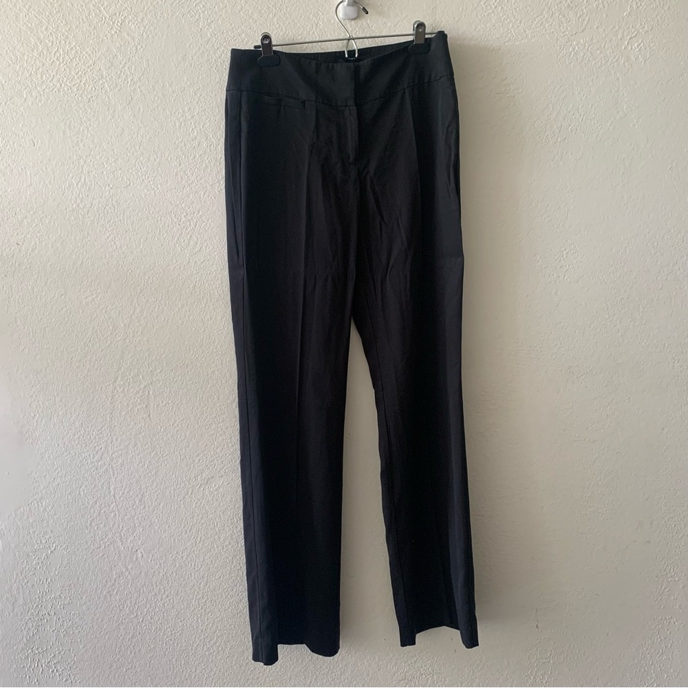 Eileen Fisher Solid Black 100% Tencel Soft Lightweight Straight Leg Women Pant 6